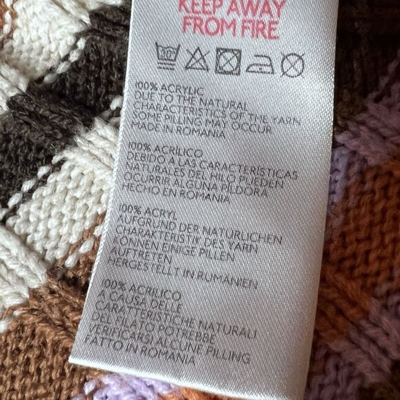 BDG Urban Outfitters Sweater Cropped Tween Size XS V-Neck Striped Long Sleeve - Picture 5 of 12